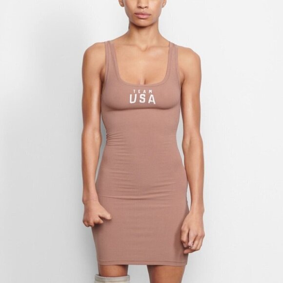 SKIMS Dresses & Skirts - SKIMS Olympic Capsule Tank Dress Size XL